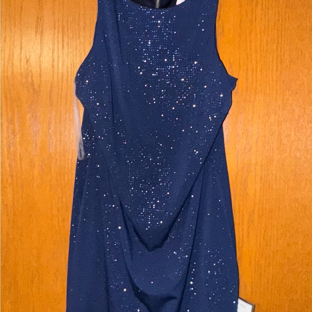 Macy’s: Sparkling Navy Blue Dress with Tags